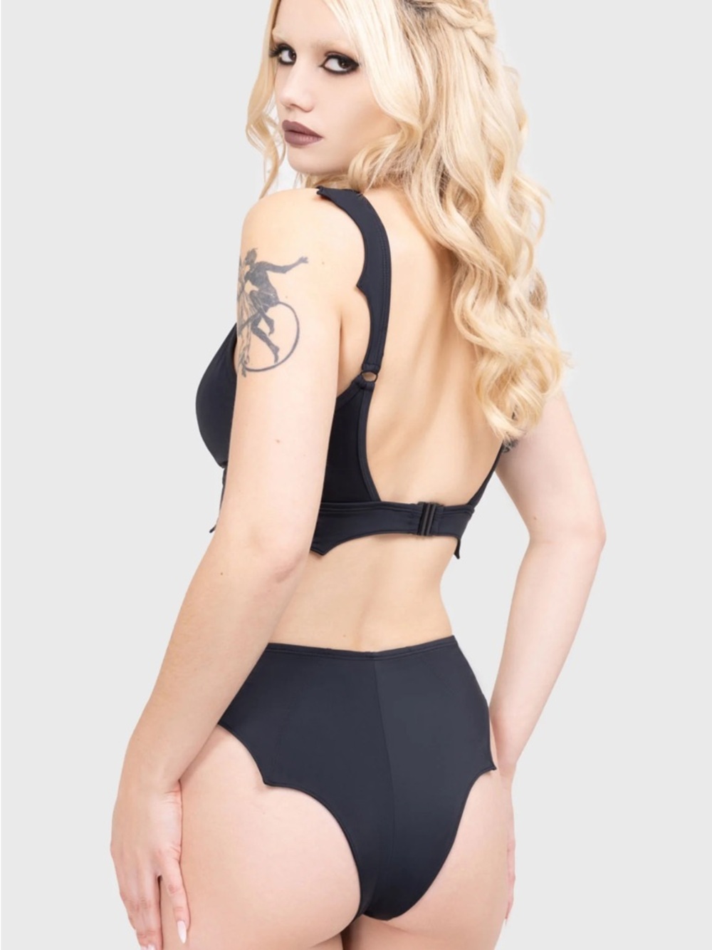 Killstar Nocturnal Echo bat wing black High-Waist Bikini Bottom